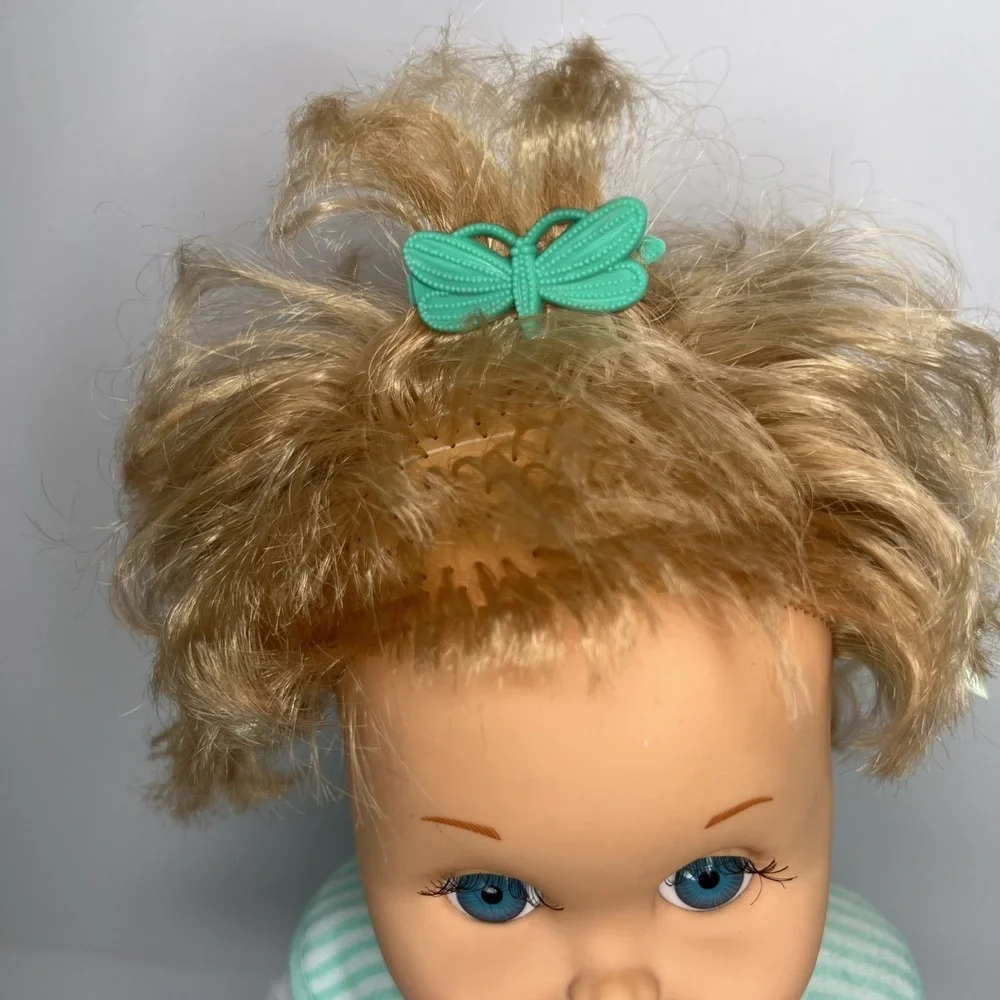 Vintage 1990 Galoob Baby Face So Playful Penny #10 Blue Eyes Mint Romper
